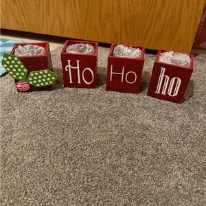 Gold Canyon Santa Candle Votive Holders set of 4